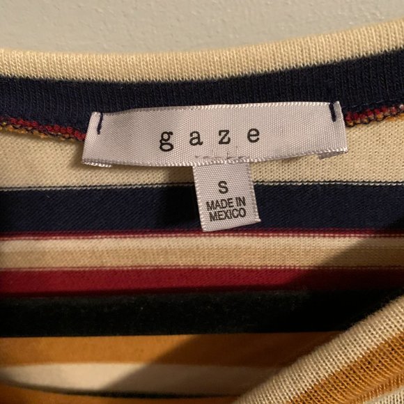 Gaze Striped Twist Crop Top Size S - Picture 2 of 2